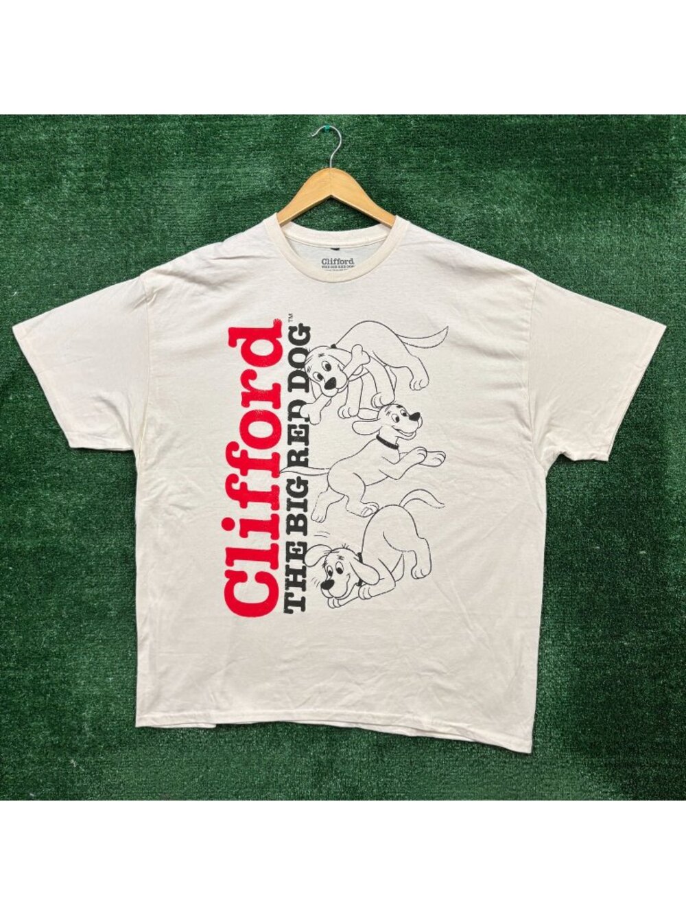 Clifford The Big Red Dog Beige Graphic T-Shirt Size 2X